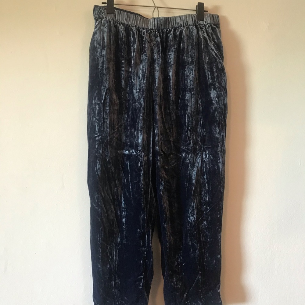 Anthropology blue velvet pants